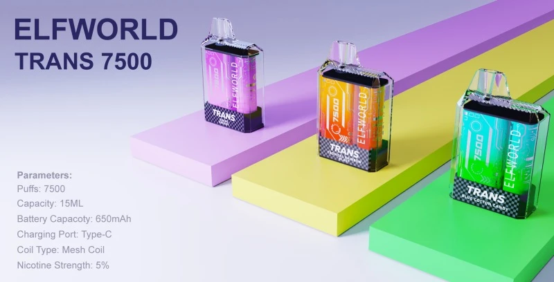 ELFWORLD TRANS vapes 7500 7500 PUFFS