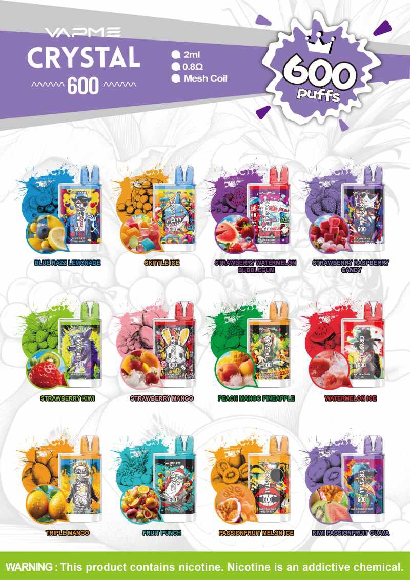 VAPME CRYSTAL 600 puffs vape VAPME CRYSTAL 600 puffs vape