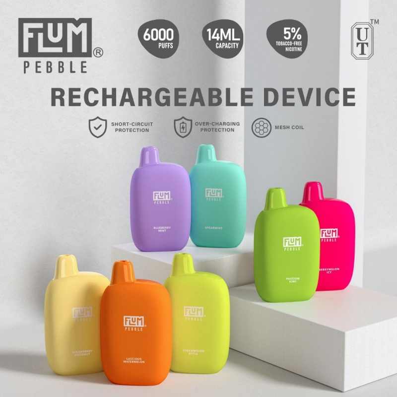 Ατμιστής μιας χρήσης FLUM Pebble 6000 Puffs