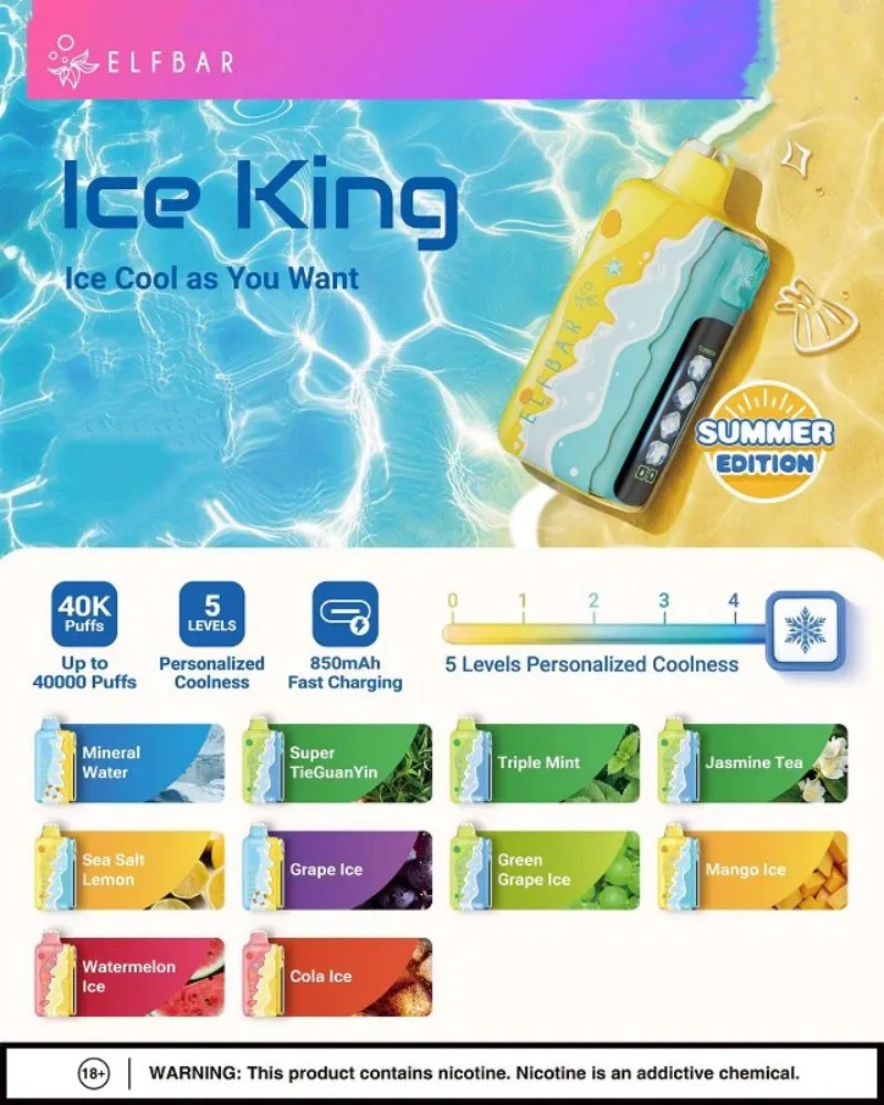 ELFBAR ICE KING SUMMER EDITION 30K PUFFS ELFBAR ICE KING SUMMER EDITION 30K PUFFS