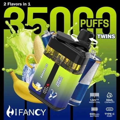 Δίδυμα Hifancy 35000 Puffs Vape Dual Flavors