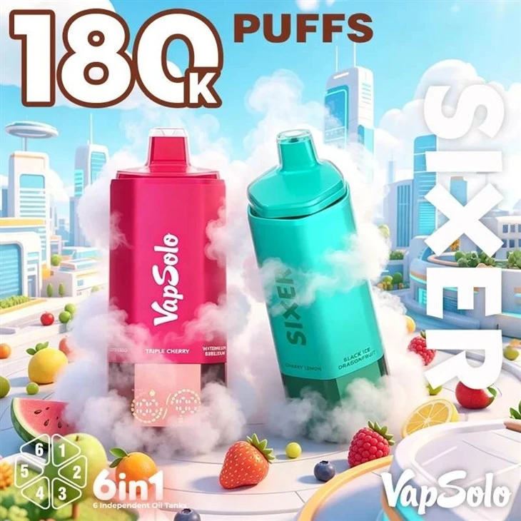 Vapsolo Sixer 180K Puffs Vape best