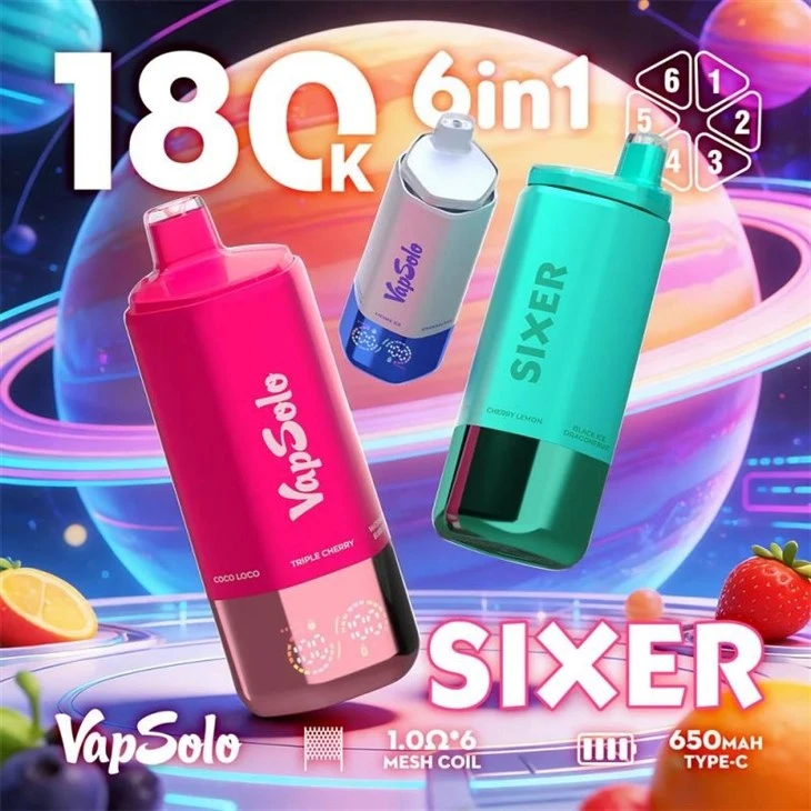 Vapsolo Sixer 180K Puffs Vape high quality